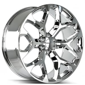 28" Strada Wheels Snowflake Chrome OEM Replica Rims