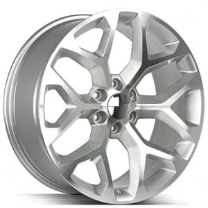 28" Strada Wheels Snowflake Silver Machined OEM Replica Rims