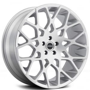 22" Strada Wheels Buca Silver Brushed Rims 