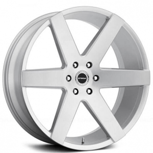 20" Strada Wheels Coda Silver Brushed Rims