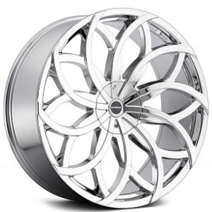 24" Strada Wheels Huracan Chrome Rims 