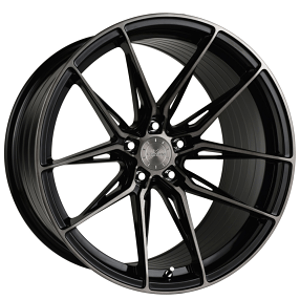 20" Vertini Wheels RFS1.8 Brushed Dual Black Flow Formed Rims
