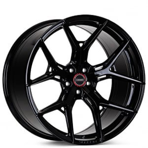 20" Staggered Vossen Wheels HF-5 Gloss Black Rims 