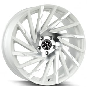 20" Xcess Wheels X02 White Machined Rims