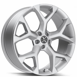 18" Xcess Wheels X05 5 Flake Silver Machined Rims