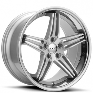 20" XIX Wheels X63 Silver Machined with SS Lip Rims