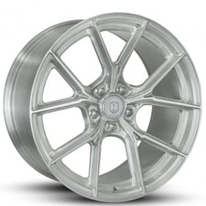 19" Staggered Curva Wheels CFF70 Brushed Clear Coat Flow Forged Rims