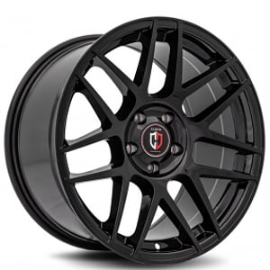 20" Staggered Curva Wheels C300 Gloss Black Rims
