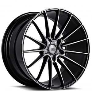 22" Savini Wheels Black Di Forza BM16 Gloss Black with DDT Super Concave Rims 