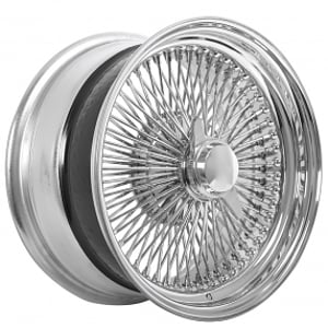 16x7" LA Wire Wheels Standard 100-Spoke Straight Lace Chrome Rims