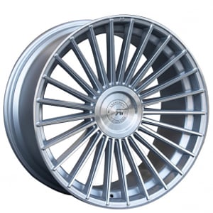 22" Staggered Road Force Wheels RF22 Silver Machined Face Rims 