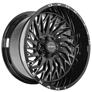 22" Lexani Off-Road XVR-1 Wheels Compass Gloss Black Milled Rims 