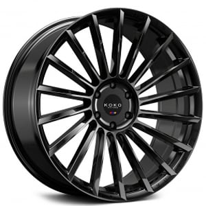 24" Koko Kuture Wheels URFA Gloss Black Rims