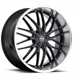 19" MRR Wheels GT1 Gloss Black with Machined Lip Rims 