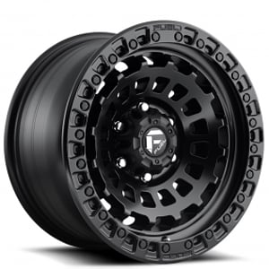 18" Fuel Wheels D633 Zephyr Matte Black Off-Road Rims 