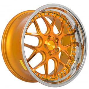 20" Rennen Wheels CSL 2 Gold with Chrome Step Lip Rims 