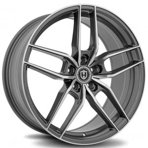 18" Curva Wheels CFF25 Gunmetal with Machined Face Flow Forged Rims 