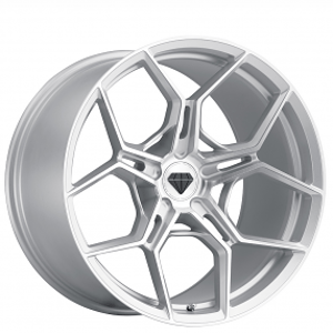 20/22" Staggered Blaque Diamond Wheels BD-F25 Brushed Silver Flow Forged Rims