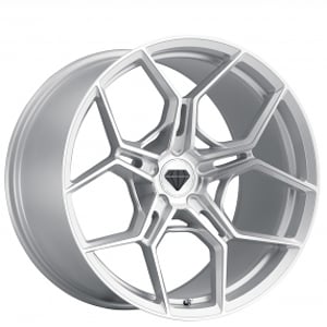 20" Blaque Diamond Wheels BD-F25 Brushed Silver Flow Forged Rims 
