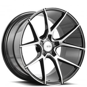 20" Savini Wheels Black Di Forza BM14 Machined Black Rims