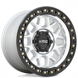 18" KMC Wheels KM549 GRS Machined with Satin Black Lip Off-Road Rims