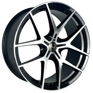 20" Elegant Wheels E017 Gloss Black with Machined Face Rims