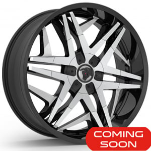 24" Diablo Wheels Turbine Black with Machined Face Rims