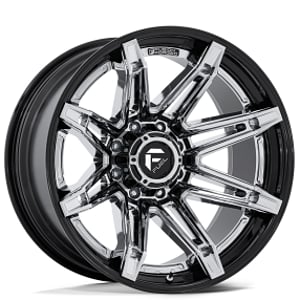 22" Fuel Wheels FC401 Brawl Chrome with Gloss Black Lip Off-Road Fusion Forged Rims