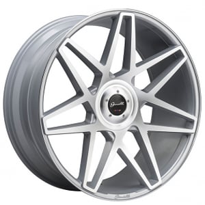 26" Gianelle Wheels Parma with Cap Gloss Silver with Machined Rims