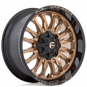 22" Fuel Wheels D797 Arc Platinum Bronze with Black Lip Off-Road Rims