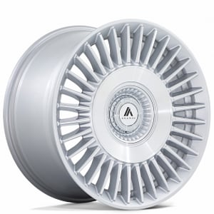 20" Staggered Asanti Wheels ABL-40 Tiara Gloss Silver with Diamond Cut Face Rims