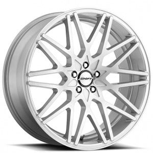 20" Shift Wheels Formula Silver with Brushed Face Rims 