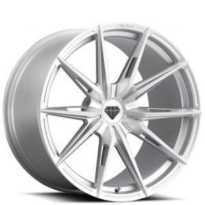 20" Staggered Blaque Diamond Wheels BD-F29 Brushed Silver Flow Forged Rims