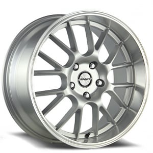 18" Shift Wheels Crank Silver with Polished Lip Rims