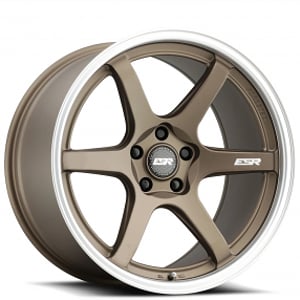 19" Staggered ESR Wheels AP6 Matte Bronze with Machined Lip Rotary Forged Rims