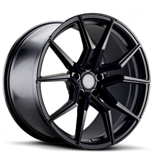 20" Staggered Varro Wheels VD19X Satin Black Spin Forged Rims 