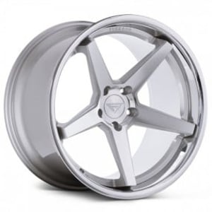 22" Ferrada Wheels FR3 Silver Machined with Chrome Lip Rims