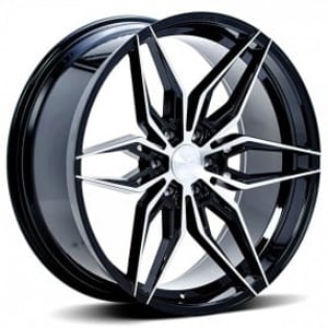 22" Ferrada Wheels FT5 Black Machined Rims