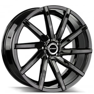 22" Strada Wheels Sega Gloss Black Rims