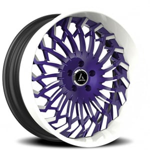 22" Staggered Artis Forged Wheels Spartacus Custom 2-Tone Face with Color Matching Lip Rims