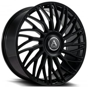 22" Azad Wheels AZ717 Gloss Black XL Cap Rims