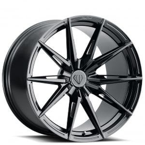 20" Staggered Blaque Diamond Wheels BD-F29 Gloss Black Flow Forged Rims