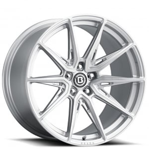 19x10" Brada CX2 Silver Brushed Rotary Forged Wheels