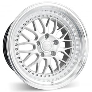 19" Staggered ESR Wheels SR01 Hyper Silver JDM Style Rims