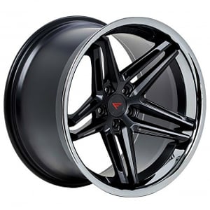 22" Ferrada Wheels CM1 Custom Matte Black with Chrome Lip Rims