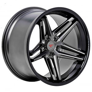 20" Ferrada Wheels CM1 Custom Matte Graphite with Gloss Black Lip Rims
