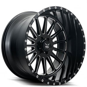 24" Force Off-Road Wheels F36 Black Milled Rims