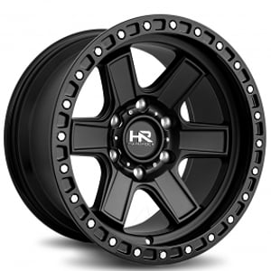 17" Hardrock Wheels H104 Matte Black Off-Road Rims