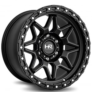17" Hardrock Wheels H105 Matte Black Off-Road Rims
