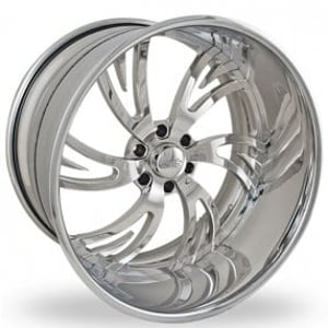 26" Intro Wheels Valley Exposed 6 Polished Welded Billet Rims
